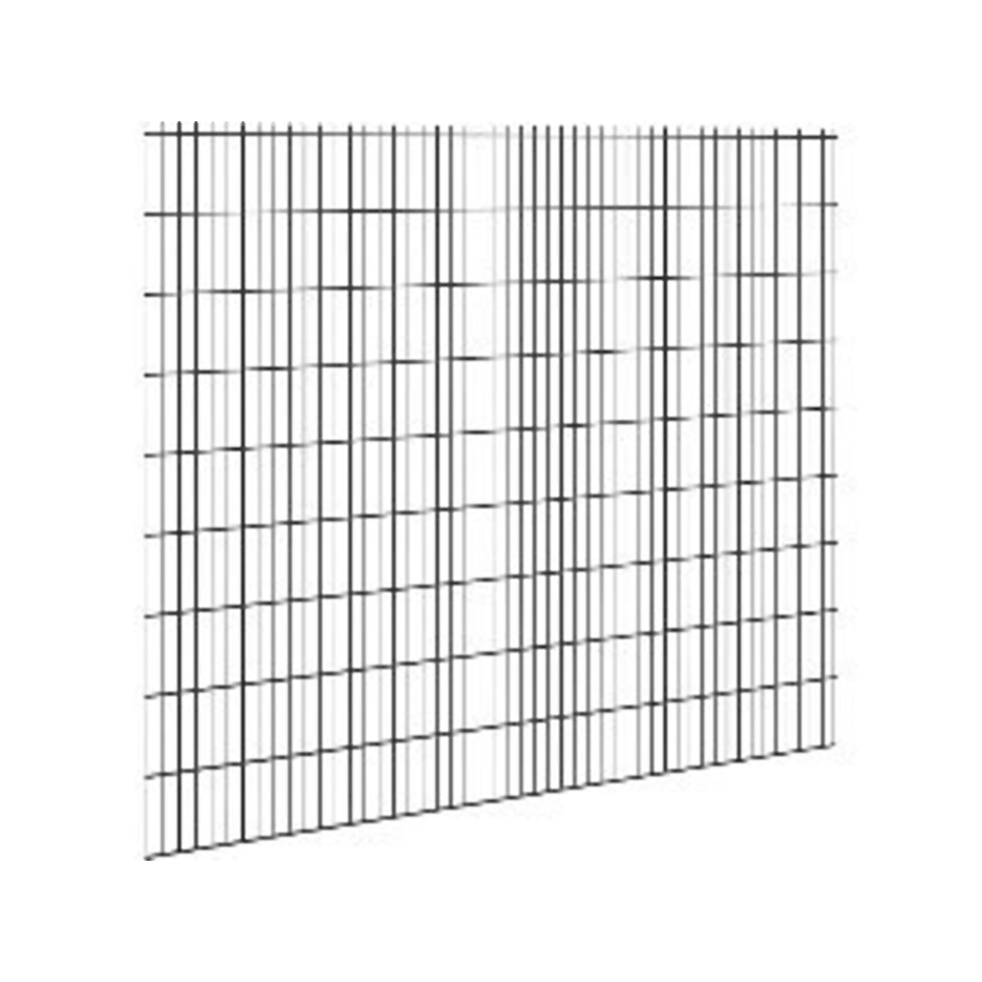 Tarter Steel Double-Wire Residential Fence Panel — 6ft. x 8ft., Galvanized, Black Powder Coat Finish, Model# 2000780